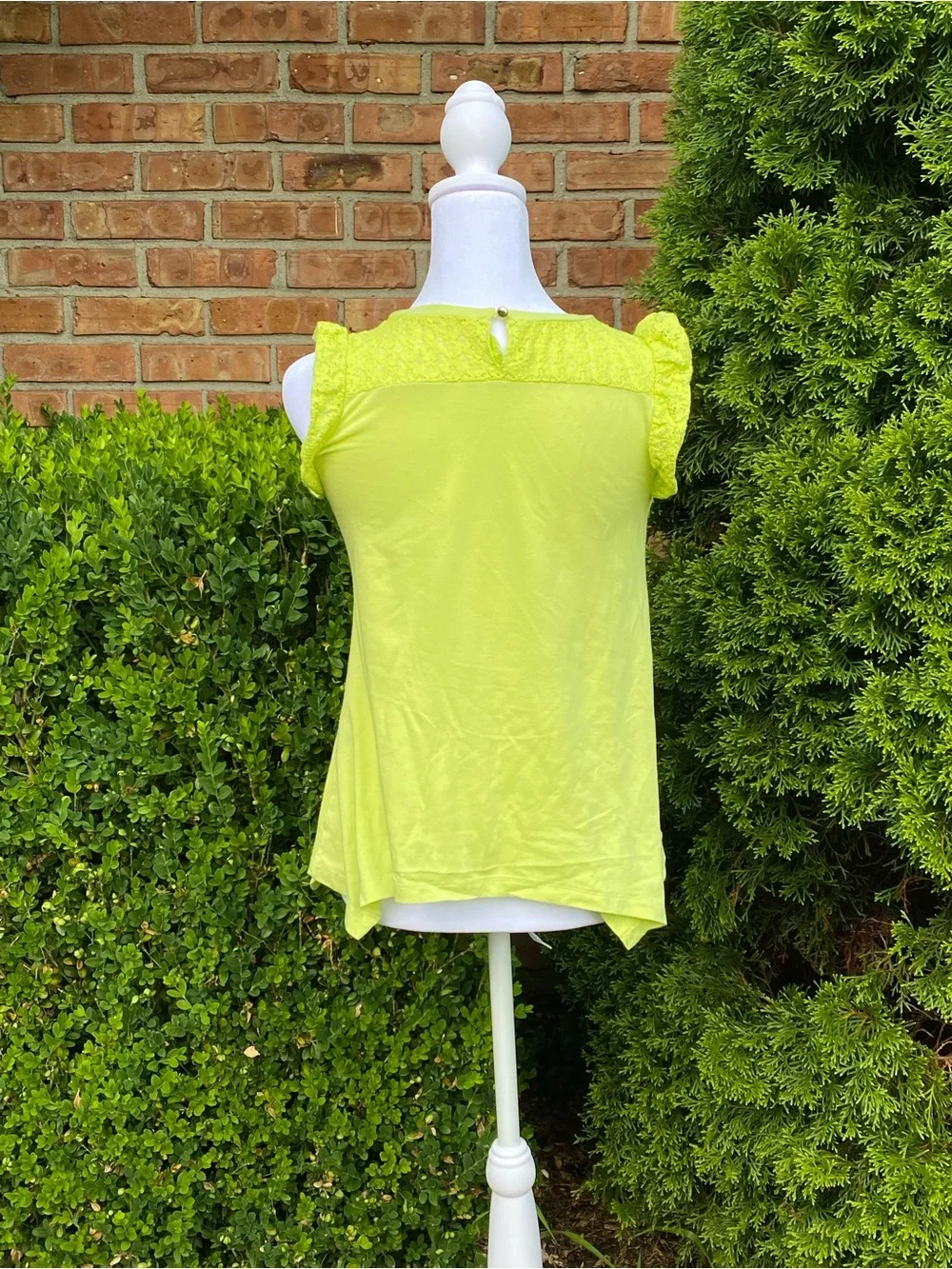 Bright Lime Green Sequin Bird Tank Top
